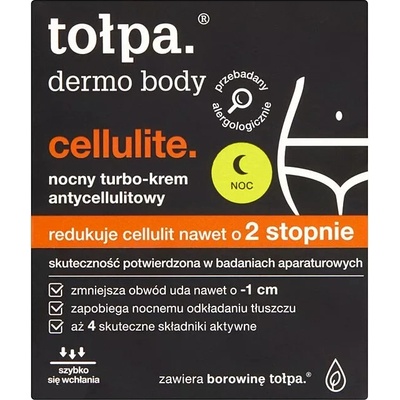 Tołpa - Dermo Body Cellulite - Nočný turbo krém proti celulitíde napodobňujúci účinky ultrazvukových vĺn - 250 ml