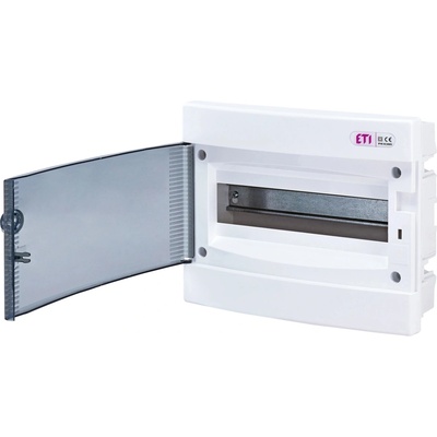 ETI Rozvádzač zapustený bytový 12M IP40 dvierka transp. 212x273x68mm ECM12PT