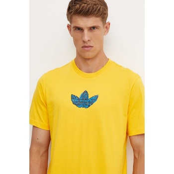 adidas Originals Памучна тениска adidas Originals в жълто с принт IZ2572 (IZ2572)