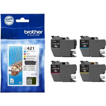 Brother 4-pack of Black Cyan Magenta and Yellow 200-page sta (LC421VAL)