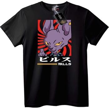 NOONEBRAND Тениска с Bills от аниме - M, Black