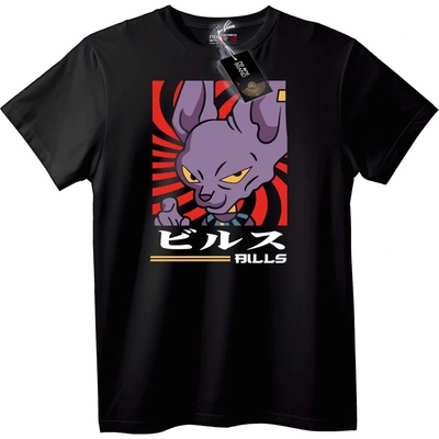 NOONEBRAND Тениска с Bills от аниме - M, Black