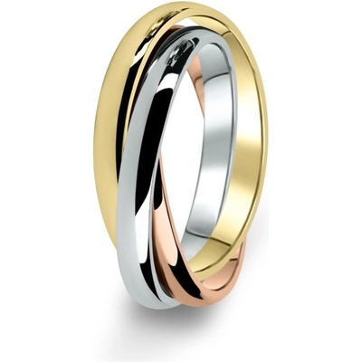 Danfil prsten DF02 P žluté+bílé+červené bez kamene povrch lesk