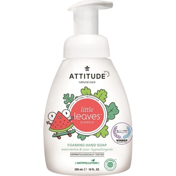 Attitude Little leaves detské penivé mydlo na ruky s vôňou melónu a kokosu 295 ml