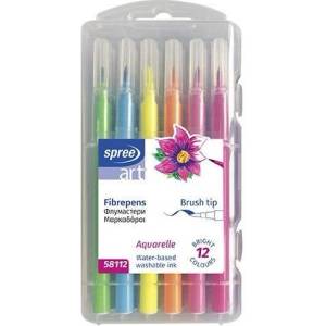 Spree Флумастери четка SPREE Art 12 цв