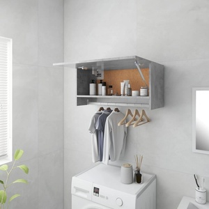 vidaXL Гардероб, бетонно сив, 70x32, 5x35 см, инженерно дърво (808246)