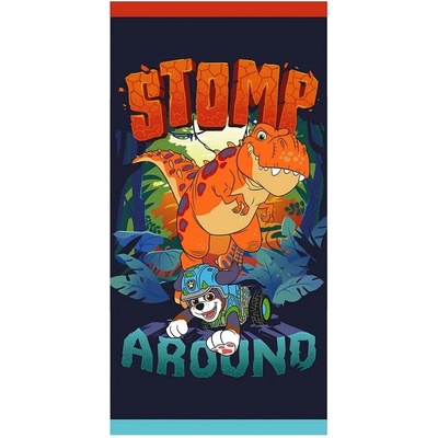 Carbotex plážová osuška Tlapková patrola Paw Patrol motiv Stomp Around 70 x 140 cm