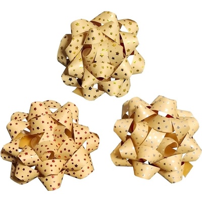 Rozeta 5 cm kraft hvězdy 1 ks - mix barev