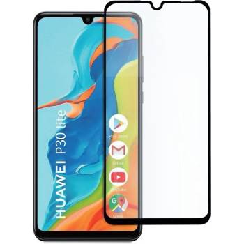 3D Стъклен Протектор Huawei P30 Lite Tempered Glass Full Glue Black