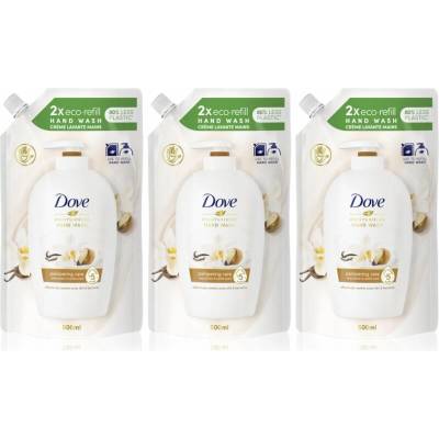 Dove Pampering Care tekuté mýdlo Shea Butter & Vanilla náhradní náplň 3 x 500 ml