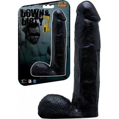 Topco WildFire Down & Dirty Dong Black realistické dildo 17,75 cm