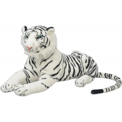 vidaXL Плюшена детска играчка тигър бяла XXL (80164)