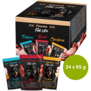 Dibaq Fitmin For Life Мултипак паучове за кучета 24 бр x 85 g