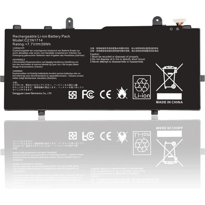 ASUS Asus, 2 клетки, 7.6V, 37Wh, Заместител (C21N1714)