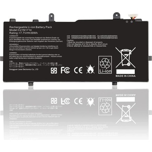 ASUS Asus, 2 клетки, 7.6V, 37Wh, Заместител (C21N1714)