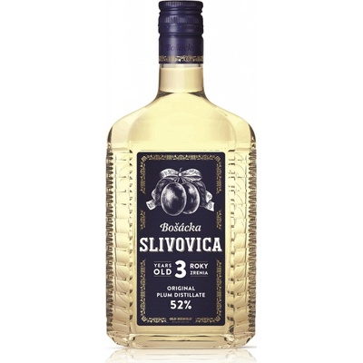 Bošácka Slivovica Exclusive 3y 52% 0,7 l (čistá fľaša)