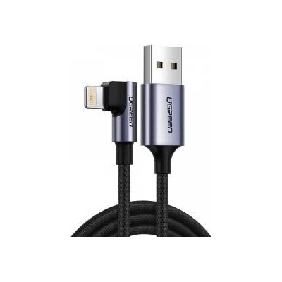 Ugreen US299 USB to Lightning angled cable, MFi, 1m (black)