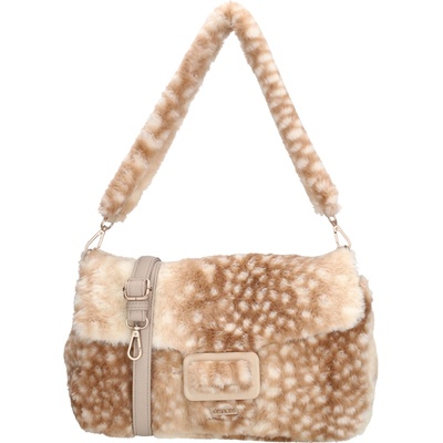 Charm London dámská kabelka z měkké umělé kožešiny Alaska Deer béžová