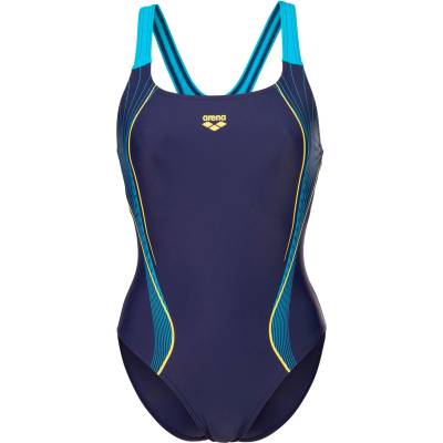 arena Дамски бански костюм Arena Women's Swimsuit Control Pro Back B Swimsuit - Navy / Turquoise - размер 40 (EU) (150-5862-0314)