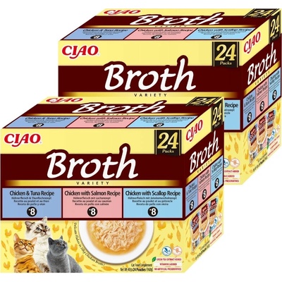 Ciao Brith kuřecí lososový tuňákový a hřebenatka vývar 44 x 40 g