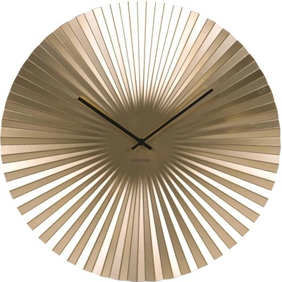 Present Time Zlaté kulaté nástěnné hodiny Trivet 50 cm