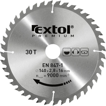 EXTOL PREMIUM pilový kotouč s SK plátky, 300x2,2x30mm, 96T, šířka SK plátků 3,2mm
