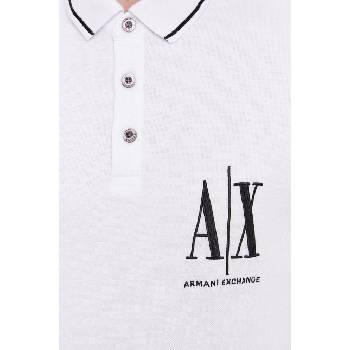 Giorgio Armani Тениска с яка Armani Exchange мъжка в бяло с апликация (8NZFPA.Z8M5Z.NOS)