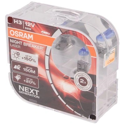 OSRAM Крушка OSRAM H3, 12V, 55W, 1450lm, 2 броя