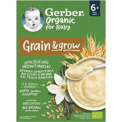 Gerber Organic bezmliečna s príchuťou vanilky 200 g