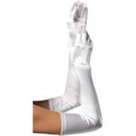  Дълги сатенени ръкавици, бели - Extra Long Satin Gloves (LEGAV07537)