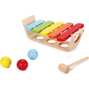 Classic World Дървена играчка - ксилофон с чукче (3515)