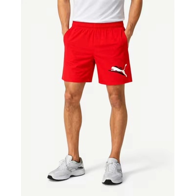 PUMA Essentials+ Logo Lab Shorts Red