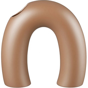 Blomus (Германия) Керамична ваза blomus kagetsu в кехлибарено-кафяв цвят - размер m (blomus 64665)