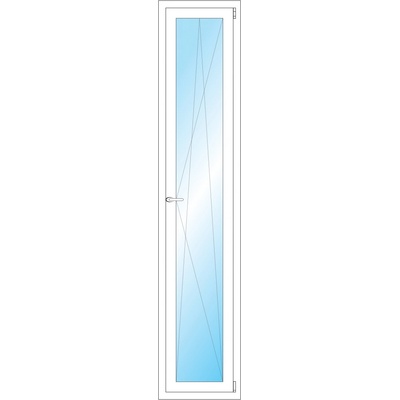 OKNA HNED Plastové okno 45x217 cm bílé otevíravé a sklopné pravé