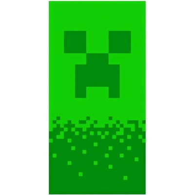 Jerry Fabrics · Plážová osuška Minecraft - motiv Digital Creeper 70 x 140 cm