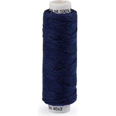 Nitě lněné knoflíkové 50 m Varianta: 588 modrá tmavá, Balení: 1 ks