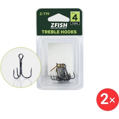 Zfish Treble Hooks Z-779 Vel. 6 2 × 6 ks