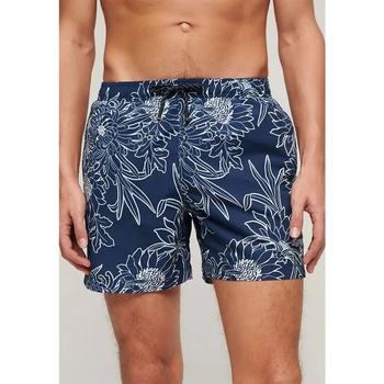 Superdry Бански гащета Superdry Printed 15´´ swimming shorts - Blue (Blue Chrysanthemum Print)