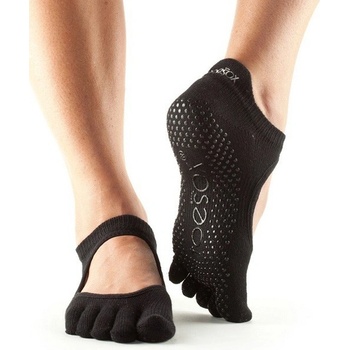 ToeSox BELLARINA prstové protiskluzové ponožky BLACK