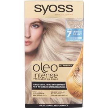 Syoss Oleo Intense Permanent Oil Color постоянна маслена боя за коса без амоняк 50 ml нюанс 12-01 Ultra Platinum за жени