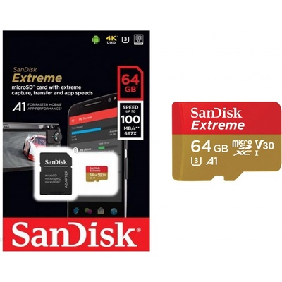 SanDisk microSDXC 64 GB UHS-I U3 SDSQXAF-064G-GN6AA