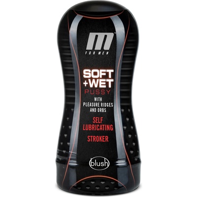 Blush Novelties M for Men Soft+Wet Pussy Self Lubricating Stroker with Pleasure Ridges and Orbs