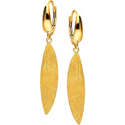 Zlaton Náušnice žluté zlato listy visací 4.3cm 2.3g O17062603381