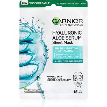 Garnier Skin Naturals Hyaluronic Aloe хидратираща платнена маска 28 гр