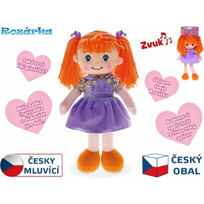 Mikro trading Rozárka 35 cm česky mluvící zrzka