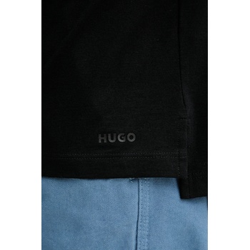 HUGO Тениска с яка hugo в синьо с изчистен дизайн 50543368 (50543368)