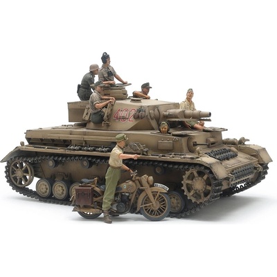 Tamiya Pz.Kpfw. IV Ausf. F w/Motorcycle DAK 1:35