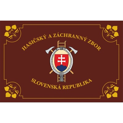 Hasičská vlajka tradičná - bordová - 80x120cm Easyflag - tunel, karabína