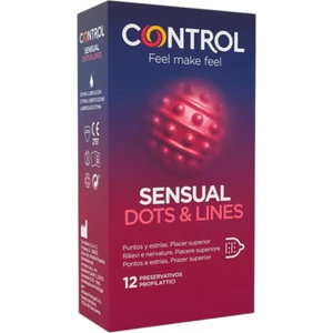CONTROL - ръбест и с точици кондом - 12 броя - lovesexshop