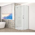 SAPHO Trinity - Четвърткръгла душ кабина 90x90 см, лява, матирано стъкло/хром GT6590ML-CH (GT6590ML-CH)
